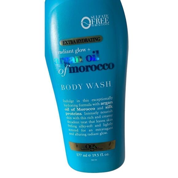 Radiant Glow +Argan Oil of Morocco Extra Hydrating Body Wash Dry Skin 19.5 fl oz - Picture 2 of 3